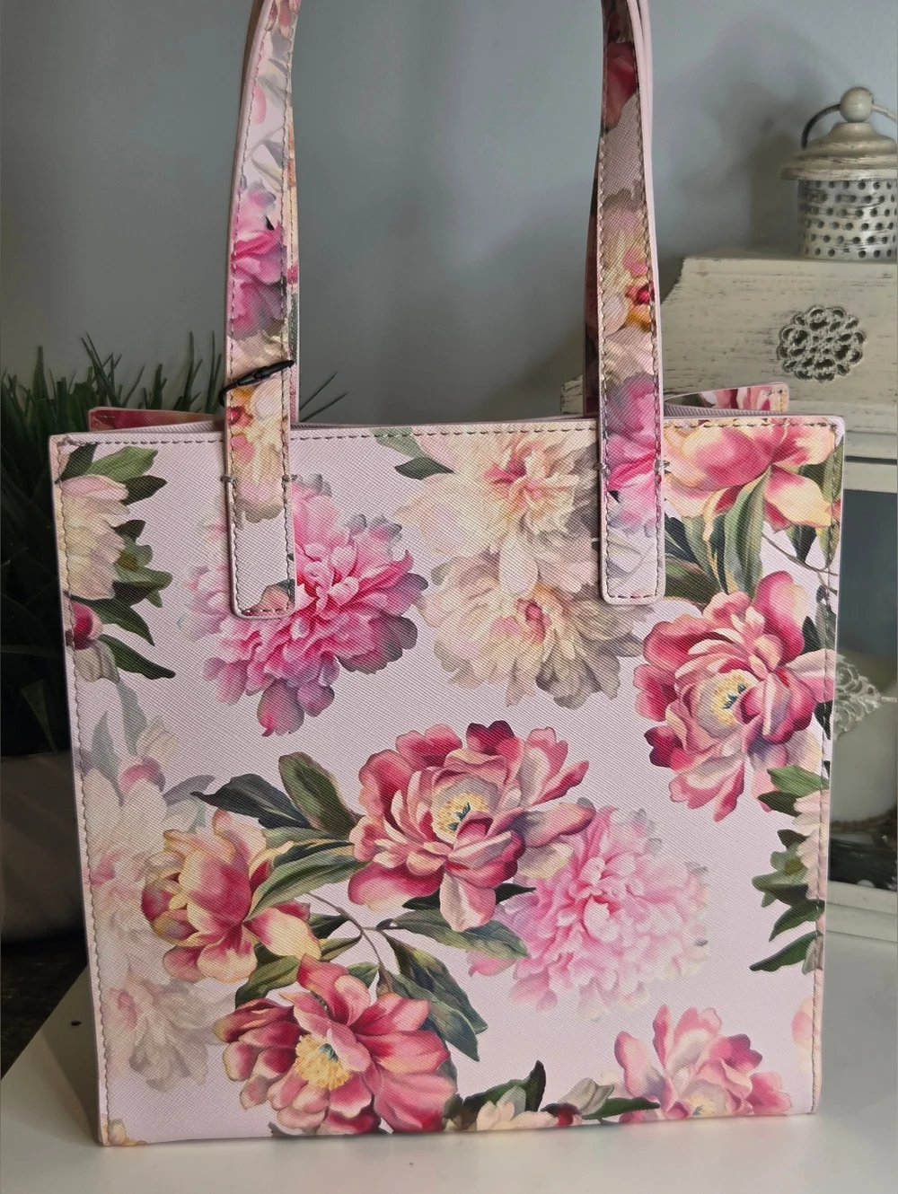 Ted Baker Pink Floral "The Icon" Tote Bag - Picture 2 of 5